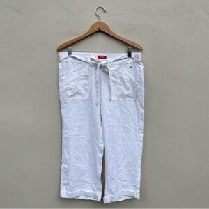 NWT Guess White Linen Cropped Pants